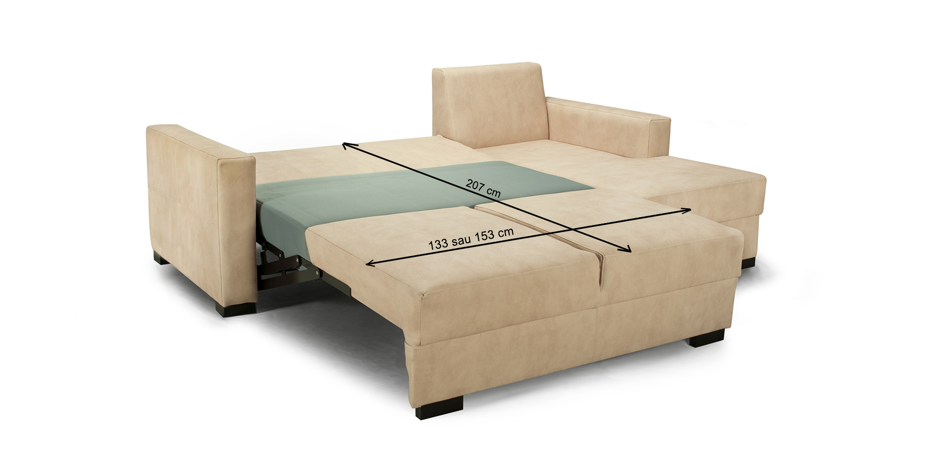 Colțar Extensibil 133/152 cm x 207 Luna - MobilaDalin