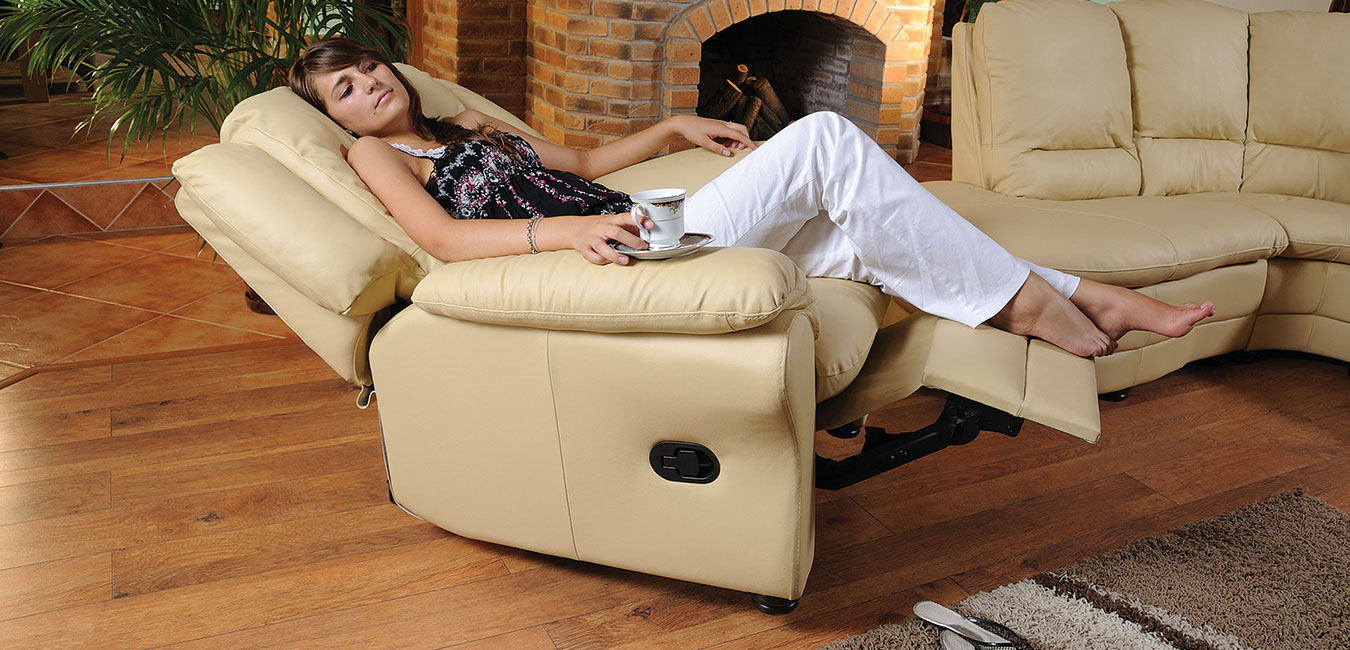 Fotoliu Crem cu Recliner Electric Milano - MobilaDalin