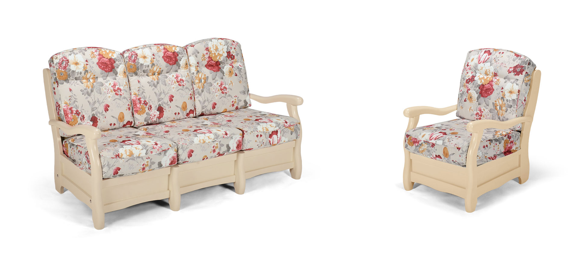 Canapea & Fotoliu cu Model Floral Roma - MobilaDalin
