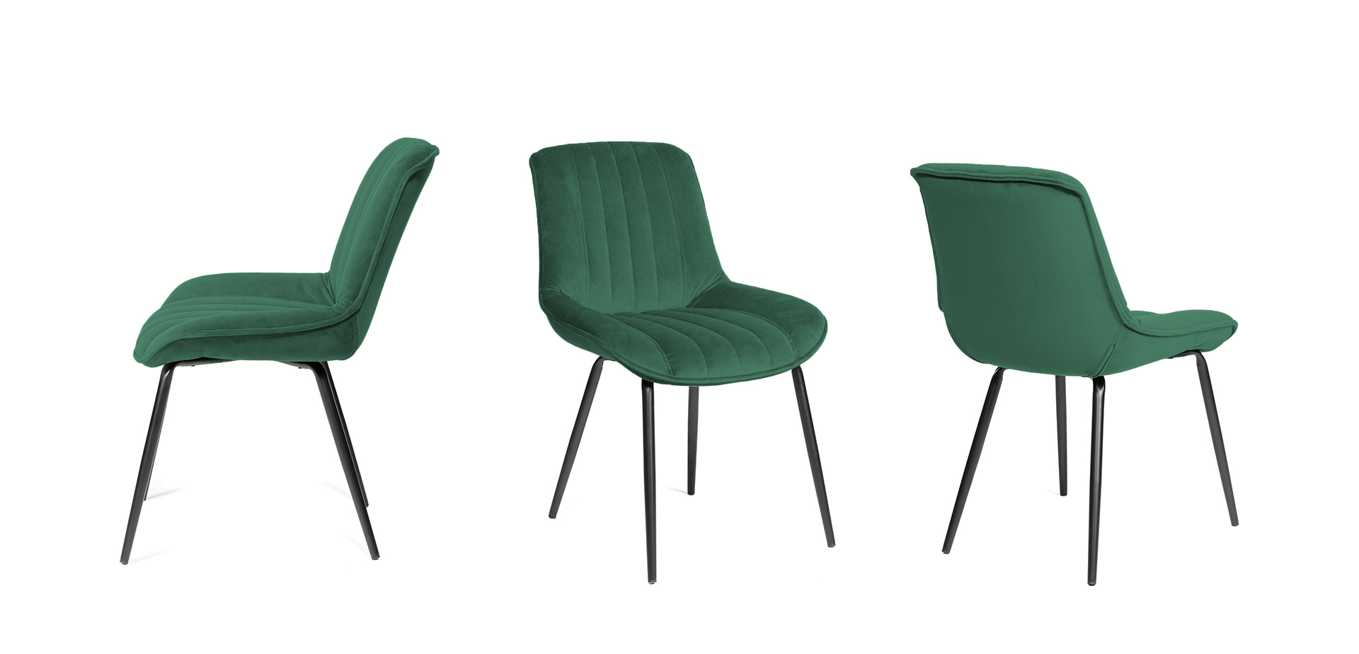 Scaune Matlasate Verde Emerald Vida, MobilaDalin